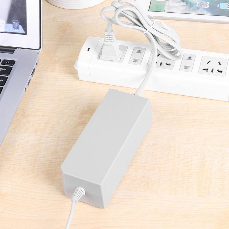 Hálózati töltőadapter Nintendo Wii konzolhoz US/EU dugó csere 100-245V otthoni fali tápegység Nintend Wii konzolhoz