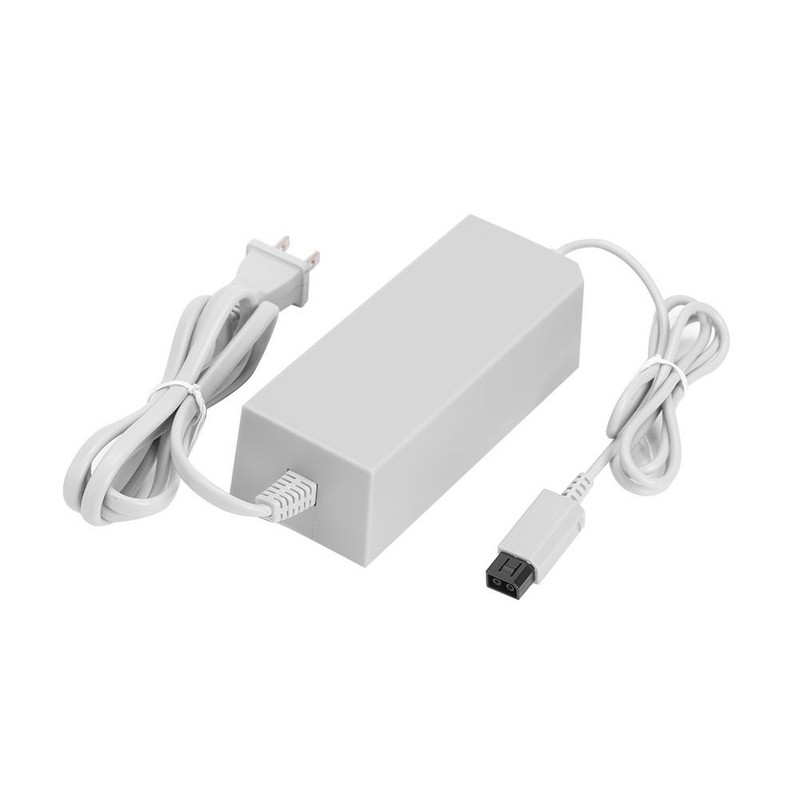 Hálózati töltőadapter Nintendo Wii konzolhoz US/EU dugó csere 100-245V otthoni fali tápegység Nintend Wii konzolhoz
