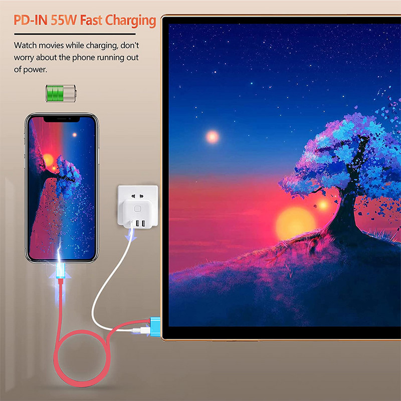 4K HDMI-kompatibilis kábel Switch/Oled PC TV HD vetítésű gyorstöltő vonalhoz Switch Phone Tablethez