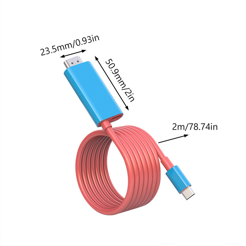 4K HDMI-kompatibilis kábel Switch/Oled PC TV HD vetítésű gyorstöltő vonalhoz Switch Phone Tablethez