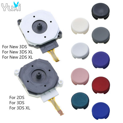 YuXi 3D Analog Joystick + pulga käepide, korgi juhtkaane nupu asendusosa ümbris 3DS 3DSXL 3DSLL jaoks uue 3DS XL LL jaoks