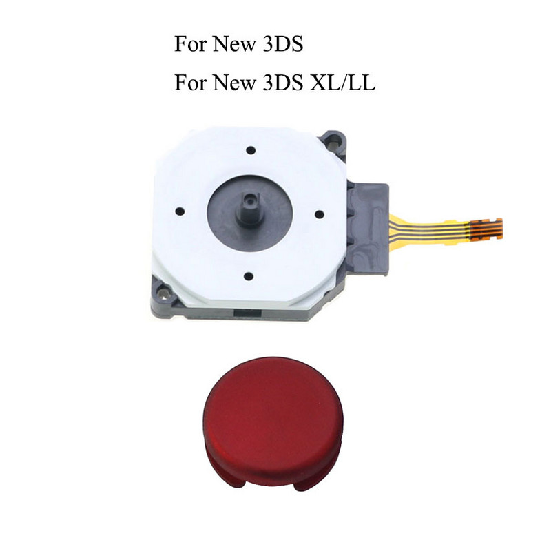 YuXi 3D Analog Joystick + pulga käepide, korgi juhtkaane nupu asendusosa ümbris 3DS 3DSXL 3DSLL jaoks uue 3DS XL LL jaoks