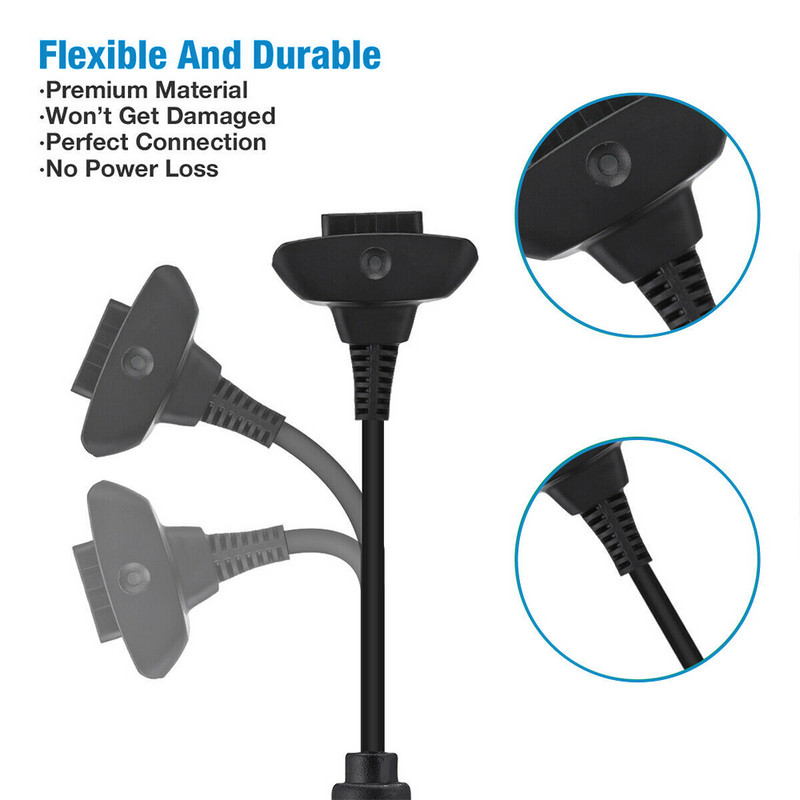 2 u 1 za Xbox 360 kontroler igre bežični upravljač kabel za punjenje podatkovni kabel zamjena punjač bežični 1,8 m visoke kvalitete