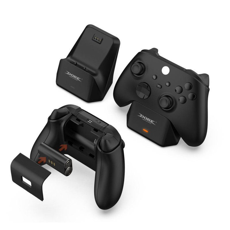 Vezérlőtöltő TYX-0608 akkumulátorral és 2 elemtartó fedelű töltőadapterrel Xbox Series Xbox one/Xbox Series X/S számára