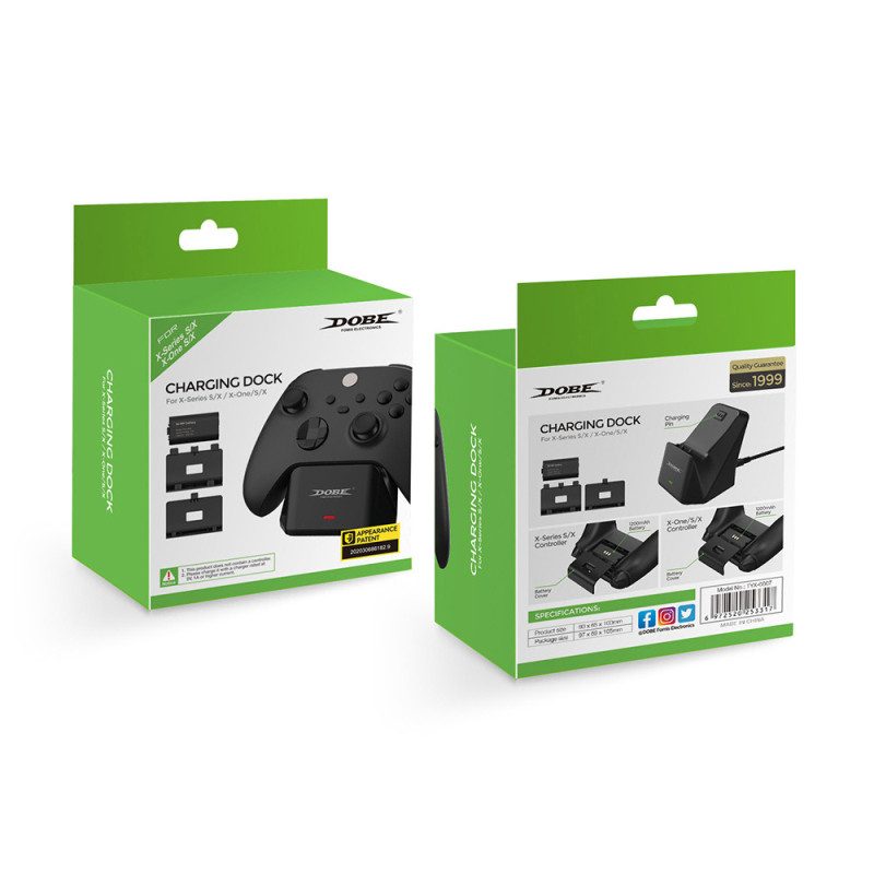 Vezérlőtöltő TYX-0608 akkumulátorral és 2 elemtartó fedelű töltőadapterrel Xbox Series Xbox one/Xbox Series X/S számára