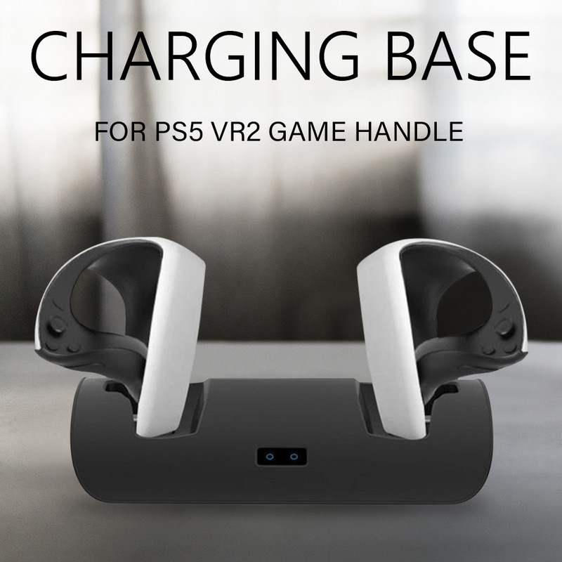 Dual Charging Dock Baza za PS VR2 VR naočale Punjač Stanica za punjenje Profesionalni Gamepad Stalak za punjenje sa svjetlom zaslona