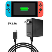 Nintendo Switchhez EU/USA dugós váltóáramú adapter fali utazáshoz otthoni USB C típusú tápegység töltő Nintend Switch NS játékkonzolhoz
