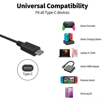 Για Nintendo Switch EU/US Plug AC Adapter Wall Travel Home USB Type C Τροφοδοτικό Φορτιστής για Nintend Switch NS Game Console
