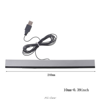 Сензорна лента Wii Кабелни приемници IR сигнален лъч Смяна на USB щепсел за Nitendo Remote