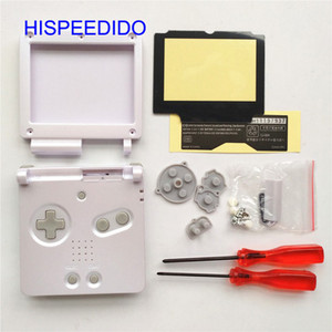 HISPEEDIDO Set complet de piese de reparare a capacului carcasei pentru carcasa Nintendo GBA SP pentru butoane pentru șurubelniță Gameboy Advance SP Shell