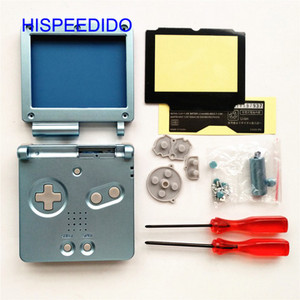 HISPEEDIDO Set complet de piese de reparare a capacului carcasei pentru carcasa Nintendo GBA SP pentru butoane pentru șurubelniță Gameboy Advance SP Shell