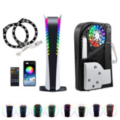 RGB LED Ring Strip Svjetla za PS5 igraću konzolu Svjetlosna traka 8 boja Pickup Svjetlosna traka s daljinskim upravljačem za Sony PS5 Host