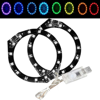 RGB LED Ring Strip Svjetla za PS5 igraću konzolu Svjetlosna traka 8 boja Pickup Svjetlosna traka s daljinskim upravljačem za Sony PS5 Host