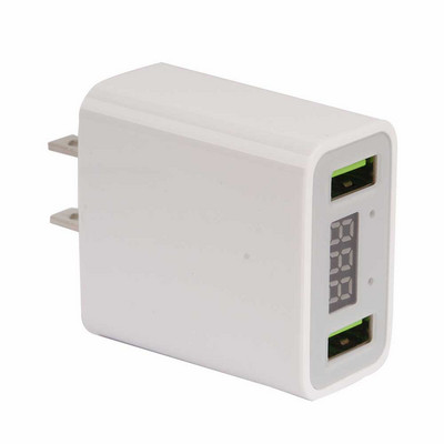 Usams Led Display Dual Usb Punjač za mobilni telefon Max 2.2a Smart Fast Charging mobilni zidni putni punjač Iphone Ipad Eu Plug