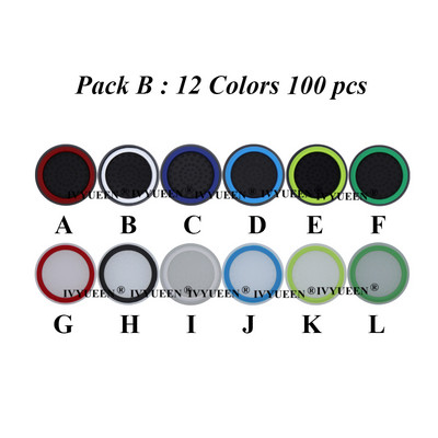 IVYUEEN 100 PCS PlayStation 5 4 PS5 PS4 kontroller Joystick Analog Thumb Stick Grip Thumbstick Cap Cover Xbox One 360 konzolhoz