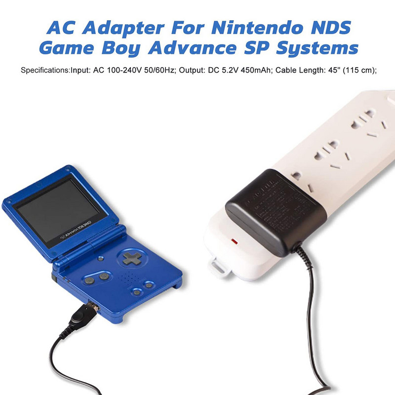 Încărcător de călătorie cu priză UE/SUA pentru Nintendo DS Game Boy Advance GBA SP NTR-002 Adaptor de perete sursă de curent alternativ Accesorii pentru consola de jocuri