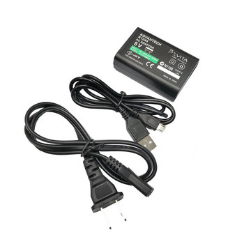 Нов адаптер EU/US Plug Домашно зарядно устройство Захранване 5V AC адаптер USB кабел за зареждане Кабел за Sony Psvita Slim PS Vita PSV 2000