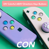 ABXY Crystal Joystick gomb hüvelykujj bot markolat sapka Switch Oled Joycons DIY gombfedél Nintendo Switch Controllerhez