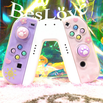 ABXY Crystal Joystick Button Thumb Stick Grip Cap for Switch Oled Joycons DIY Button Cover за Nintendo Switch Controller