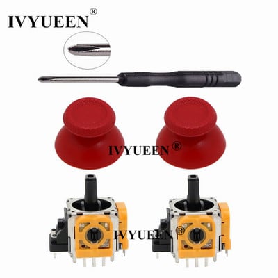 IVYUEEN 2 kompleta za PlayStation 5 PS5 kontroler 3D analogni potenciometar modula senzora Stick s poklopcima ThumbSticks za DualSense