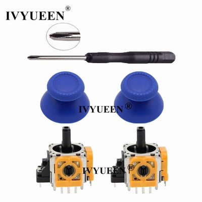 IVYUEEN 2 kompleta za PlayStation 5 PS5 kontroler 3D analogni potenciometar modula senzora Stick s poklopcima ThumbSticks za DualSense
