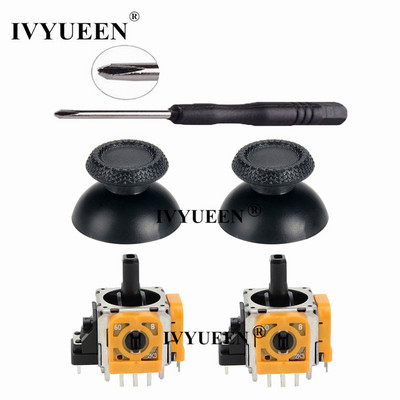 IVYUEEN 2 kompleta za PlayStation 5 PS5 kontroler 3D analogni potenciometar modula senzora Stick s poklopcima ThumbSticks za DualSense