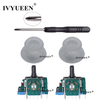 IVYUEEN 2 kompleta za PlayStation 5 PS5 kontroler 3D analogni potenciometar modula senzora Stick s poklopcima ThumbSticks za DualSense