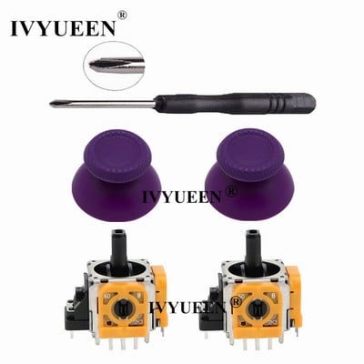 IVYUEEN 2 kompleta za PlayStation 5 PS5 kontroler 3D analogni potenciometar modula senzora Stick s poklopcima ThumbSticks za DualSense