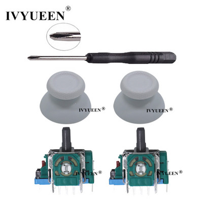 IVYUEEN 2 kompleta za PlayStation 5 PS5 kontroler 3D analogni potenciometar modula senzora Stick s poklopcima ThumbSticks za DualSense