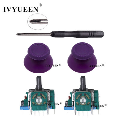IVYUEEN 2 kompleta za PlayStation 5 PS5 kontroler 3D analogni potenciometar modula senzora Stick s poklopcima ThumbSticks za DualSense