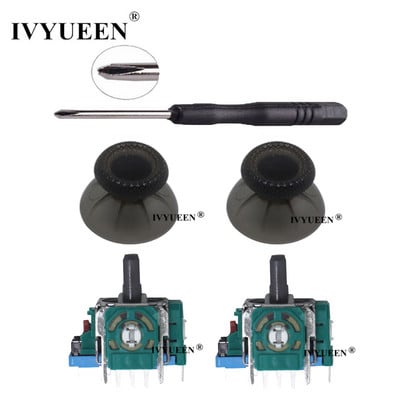 IVYUEEN 2 kompleta za PlayStation 5 PS5 kontroler 3D analogni potenciometar modula senzora Stick s poklopcima ThumbSticks za DualSense