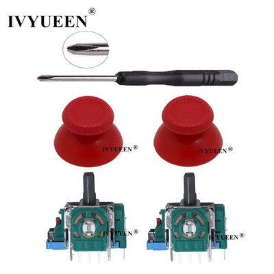 IVYUEEN 2 kompleta za PlayStation 5 PS5 kontroler 3D analogni potenciometar modula senzora Stick s poklopcima ThumbSticks za DualSense