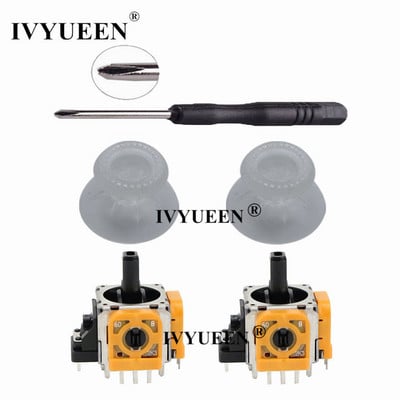IVYUEEN 2 kompleta za PlayStation 5 PS5 kontroler 3D analogni potenciometar modula senzora Stick s poklopcima ThumbSticks za DualSense