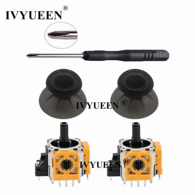 IVYUEEN 2 kompleta za PlayStation 5 PS5 kontroler 3D analogni potenciometar modula senzora Stick s poklopcima ThumbSticks za DualSense