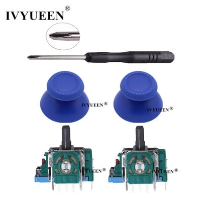 IVYUEEN 2 kompleta za PlayStation 5 PS5 kontroler 3D analogni potenciometar modula senzora Stick s poklopcima ThumbSticks za DualSense
