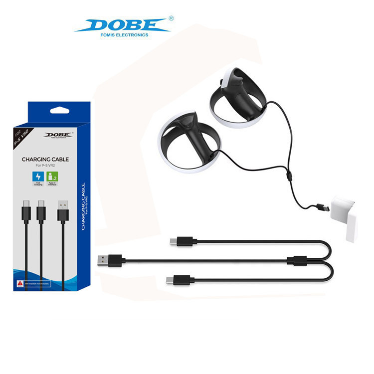 Cablu de încărcare magnetic 2 în 1 tip C pentru cablul de încărcare cu mâner PS VR2 compatibil cu comutator/controlerul mânerului PS5