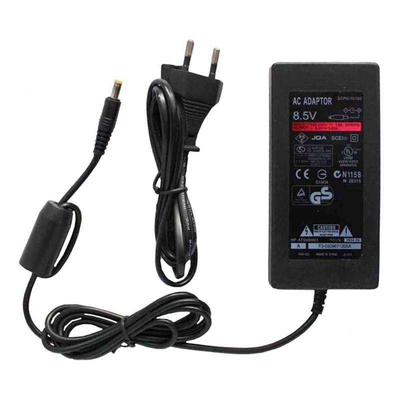EU-/USA szabványos AC 100–240 V adapter tápegység töltőkábel DC 8,5 V 5,6 A adapter Sony Playstation 2 PS2 Slim 70000 sorozathoz