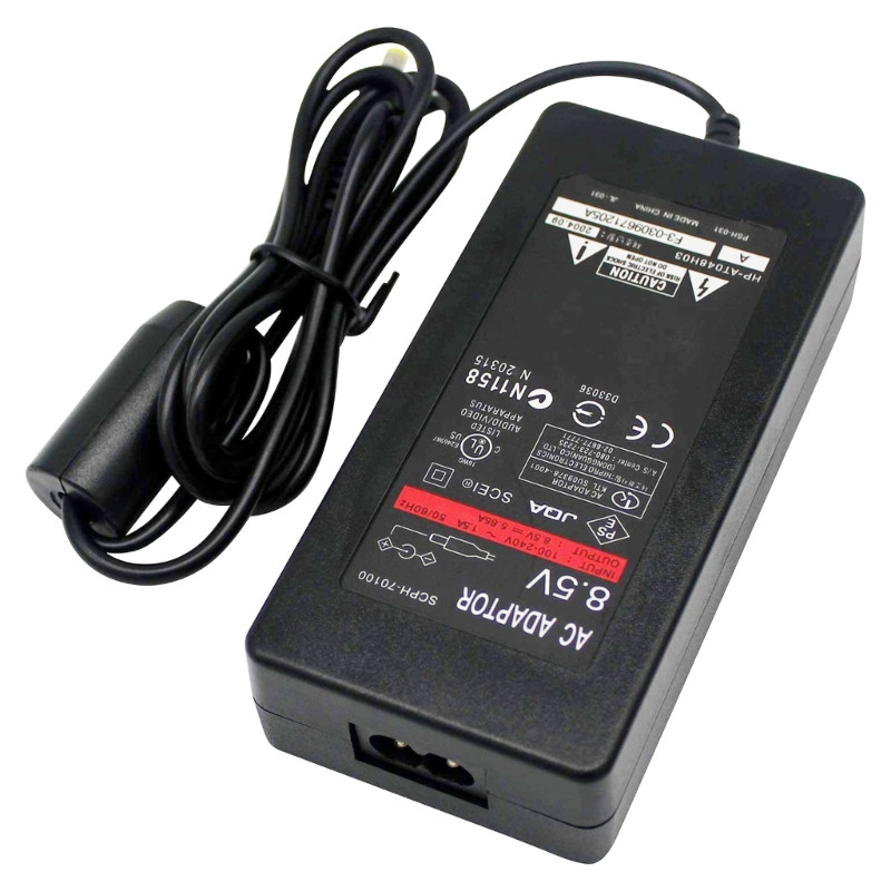 EU-/USA szabványos AC 100–240 V adapter tápegység töltőkábel DC 8,5 V 5,6 A adapter Sony Playstation 2 PS2 Slim 70000 sorozathoz