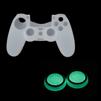 4/10 PCS Светещи капачки за ръкохватки за джойстик Калъфи за капачки за джойстик Силиконов аналогов капак за ръкохватка за джойстик за аксесоари за Xbox PS3/PS4/5