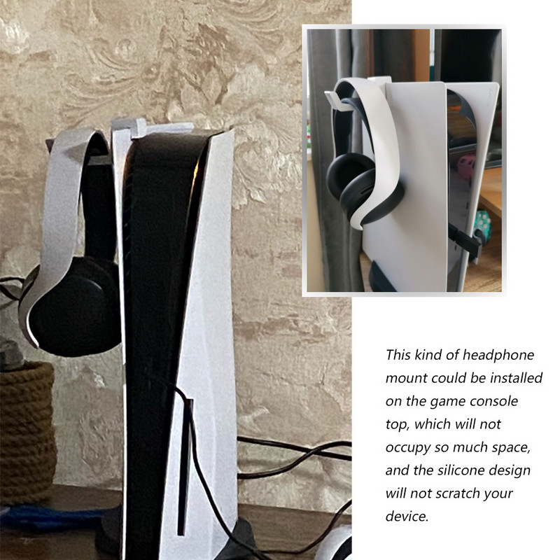 Fejhallgató fali tartó tartó akasztó tároló állvány PS5 állomáshoz fejhallgató támogatás kampós konzol játékpad játéktartozékok