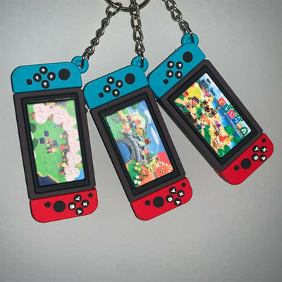 Spēļu mašīnas atslēgu piekariņi Mīkstas gumijas PVC Nintendo Switch atslēgu piekari Rotaļlieta Spēļu konsole Atslēgu piekariņi Kulons Soma piekariņi Dāvanas draugam