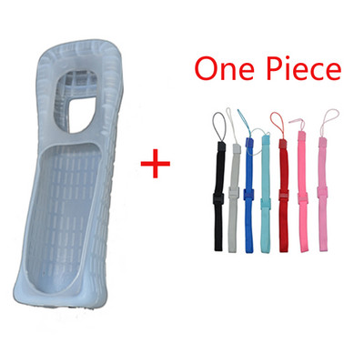 Silikonska gumena torbica s remenom za ruku za Wii daljinski upravljač Mekana kožna školjka od silikona