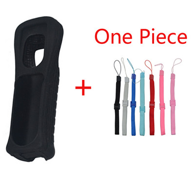 Silikonska gumena torbica s remenom za ruku za Wii daljinski upravljač Mekana kožna školjka od silikona