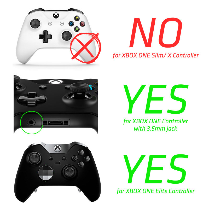 DATA FROG 2PCS Novi crni LB RB Bumpers gumb za Xbox One kontroler s 3,5 mm priključkom za Xbox One Elite kontroler