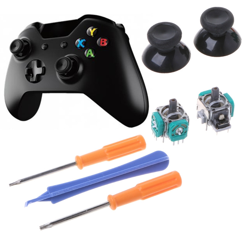 Xbox One vezérlőhöz 3D analóg joystick csere kupakkal Torx T8 T6 csavarhúzók javító eszköz Xbox One-hoz