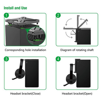 Host Dust Cover for X-box -Series X with Earphone Hook Heat Dissipation Plate for One Series X Game Console Εξάρτημα παιχνιδιών