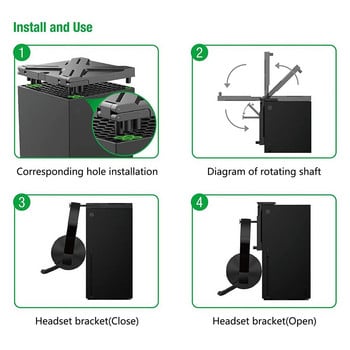 Host прахоуловител за X-box -Series X с кука за слушалки Плоча за разсейване на топлината за игрова конзола One Series X Аксесоар за игри