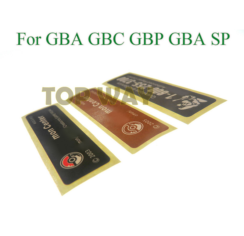 20KOM ZA GameBoy konzolu Oznaka poklopca baterije Naljepnica ZA GBA GBC GBP GBA SP konzole Univerzalna stražnja naljepnica poklopca baterije