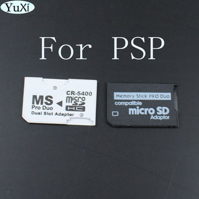 YuXi viena un divu slotu karšu lasītājs Jauns Micro SD SDHC TF uz MS Memory Stick Pro Duo lasītājs PSP kartes adapterim