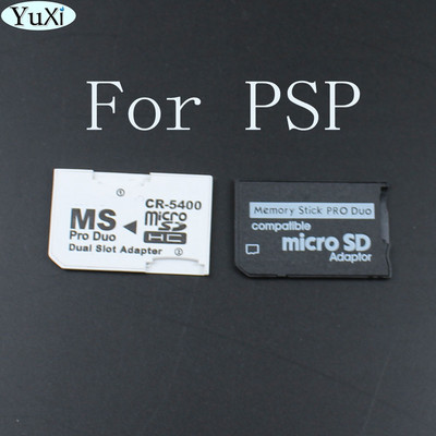 YuXi čitač kartica s jednim i dva utora Novi Micro SD SDHC TF na MS Memory Stick Pro Duo čitač za PSP adapter za kartice